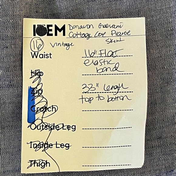 Vintage Maxi Skirt  Blue 16 prairie cottagecore garden modern M/L - Picture 6 of 6